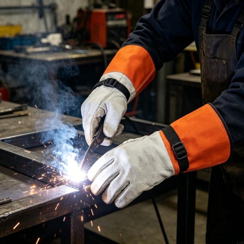 Heated Gloves Electric - 14인치 염소 가죽 내열 장갑, 용접