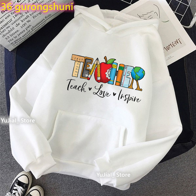 Winter Clothing Drawing - Femme Teach Love Inspire 그래픽 프린트