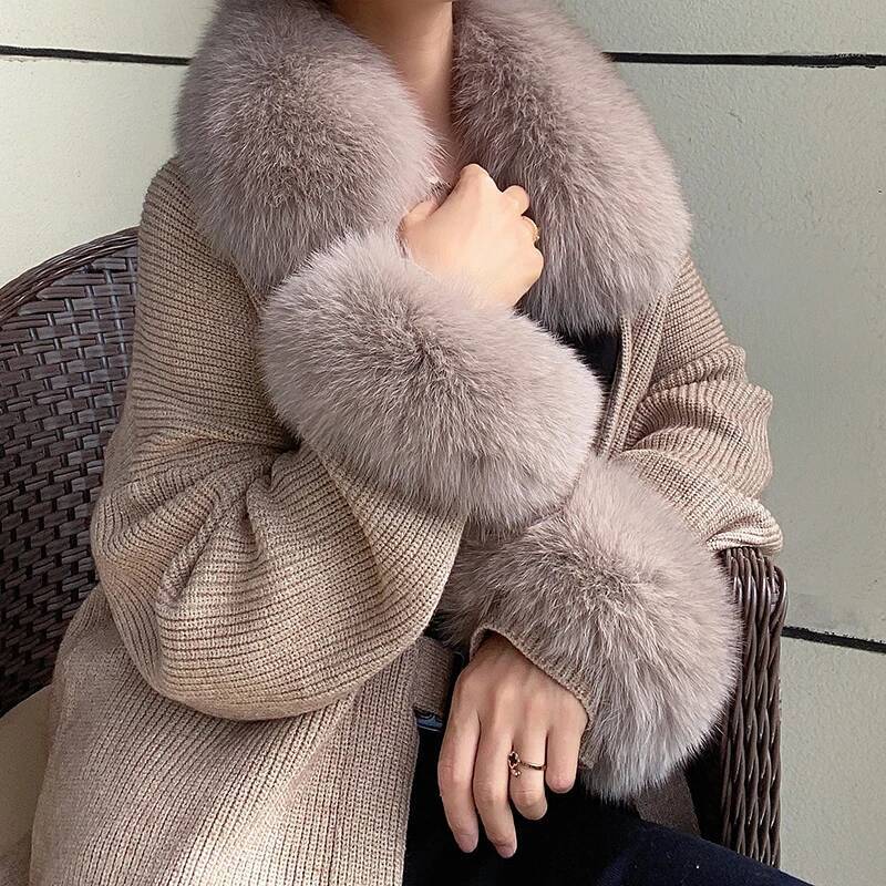 100% 리얼 폭스 모피 칼라 겨울 코트, 후드 모피  - Winter Clothing Pk 리뷰 및 가격