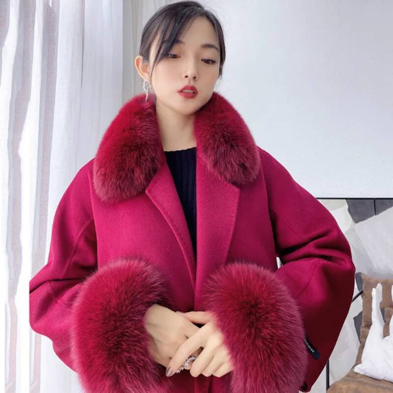 100% 리얼 폭스 모피 칼라 겨울 코트, 후드 모피  - Winter Clothing Pk 리뷰 및 가격