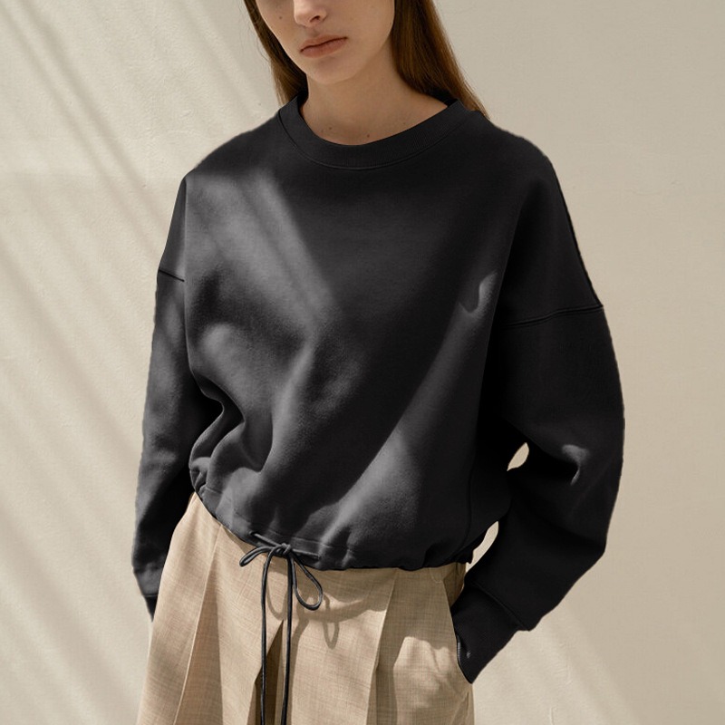 여성 루즈핏 크롭 재킷 캐주얼 솔리드 스웨트셔츠 Y2K - Winter Clothing Drawing 리뷰 및 가격